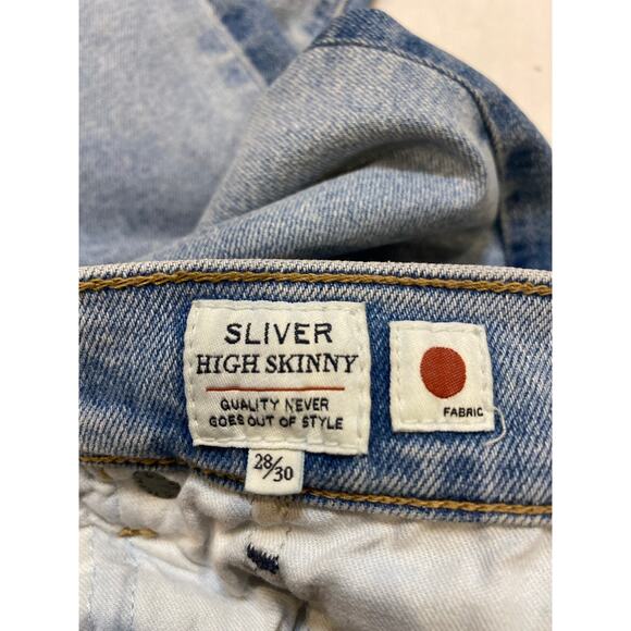 Levis Made & Crafted Japanese Denim Jeans Womens 28x30 2 Tone High Rise Skinny - Picture 6 of 12